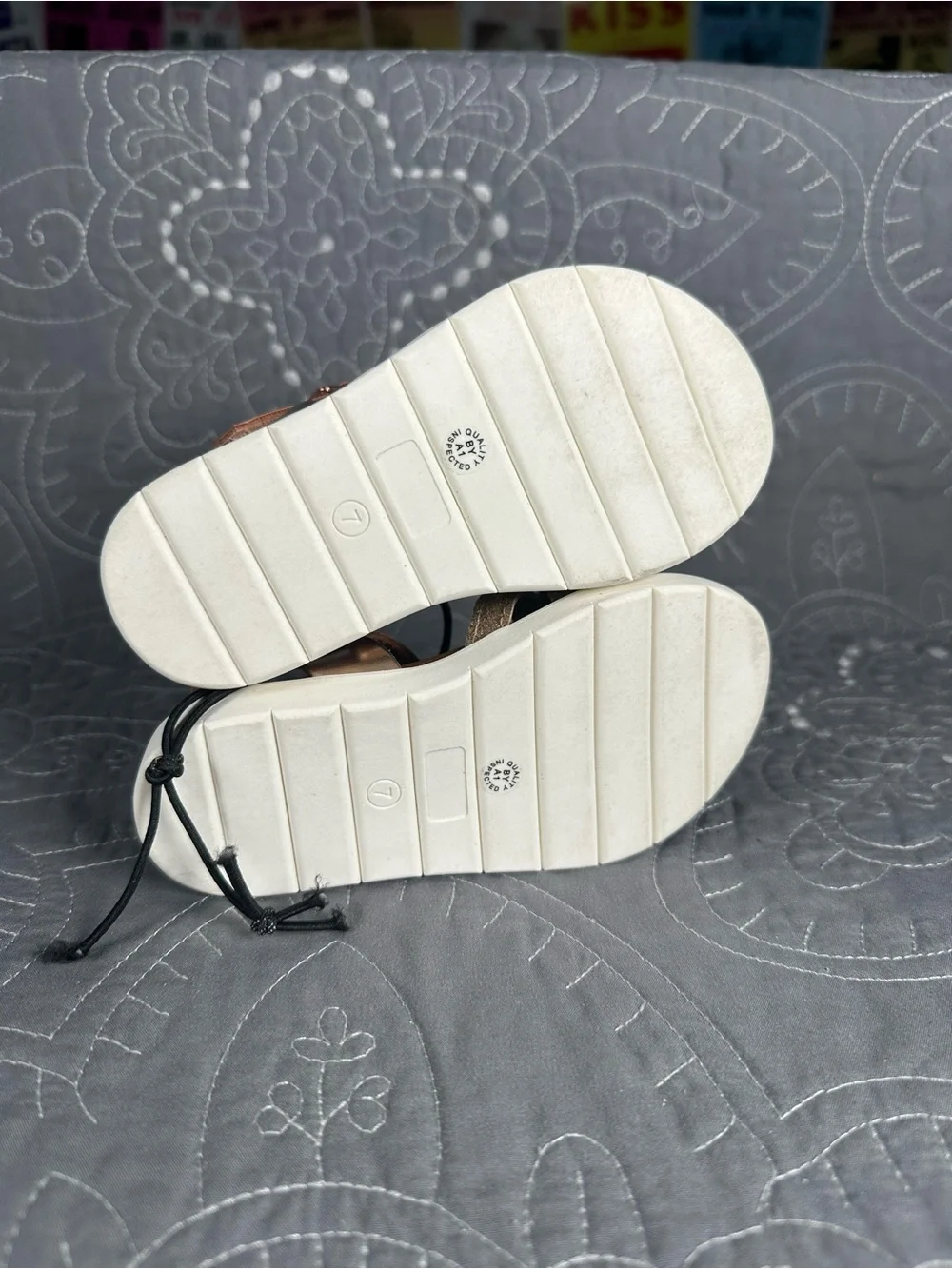 Thereabouts Toddler Girls Lil Lila Rose Gold Ankle Strap Sandals NWT 7 toddler